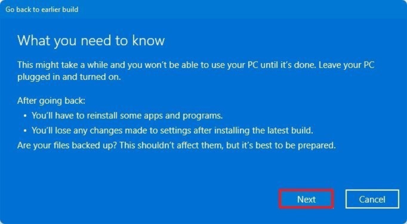 windows 11 roll back rollback