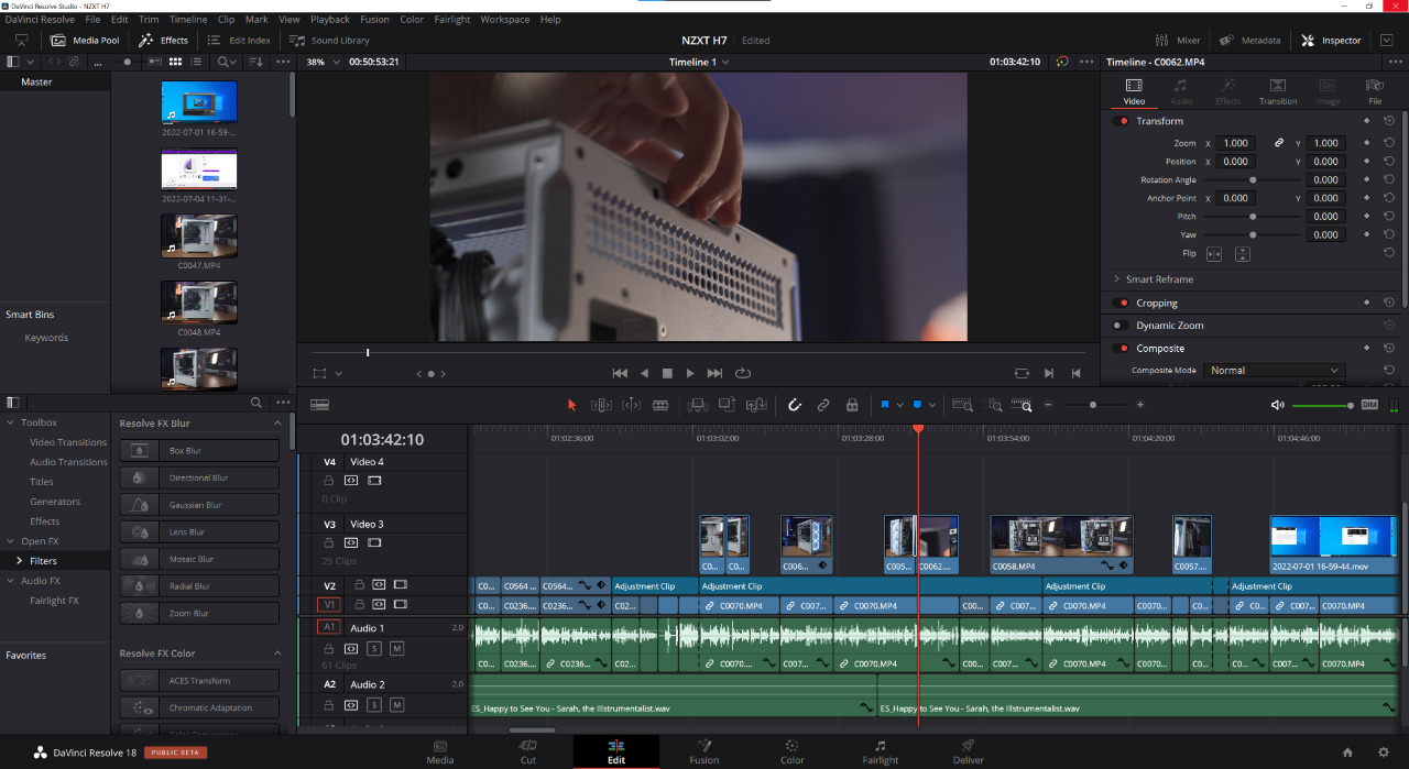 DaVinci Resolve Edit