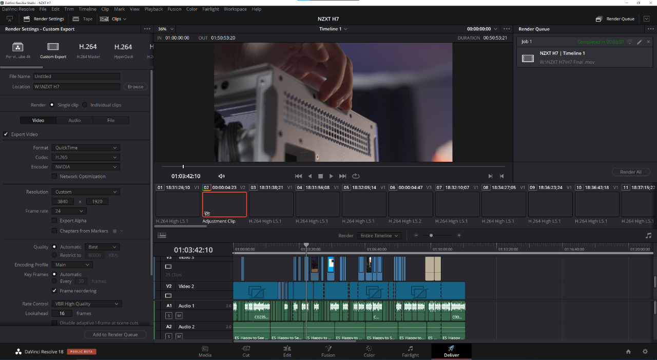 Deliver DaVinci Resolve